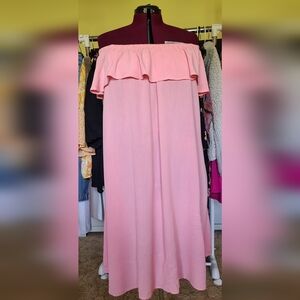 52Seven Off-Shoulder Pink Dress